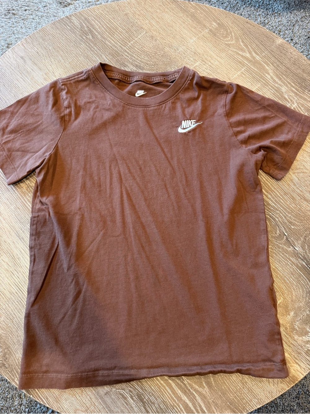 Nike Boy’s Brown Tee with White Swoosh